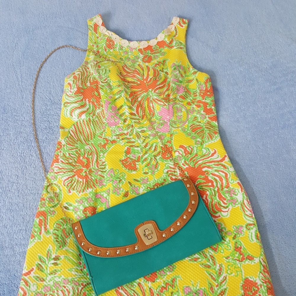 DONATED Teal clutch